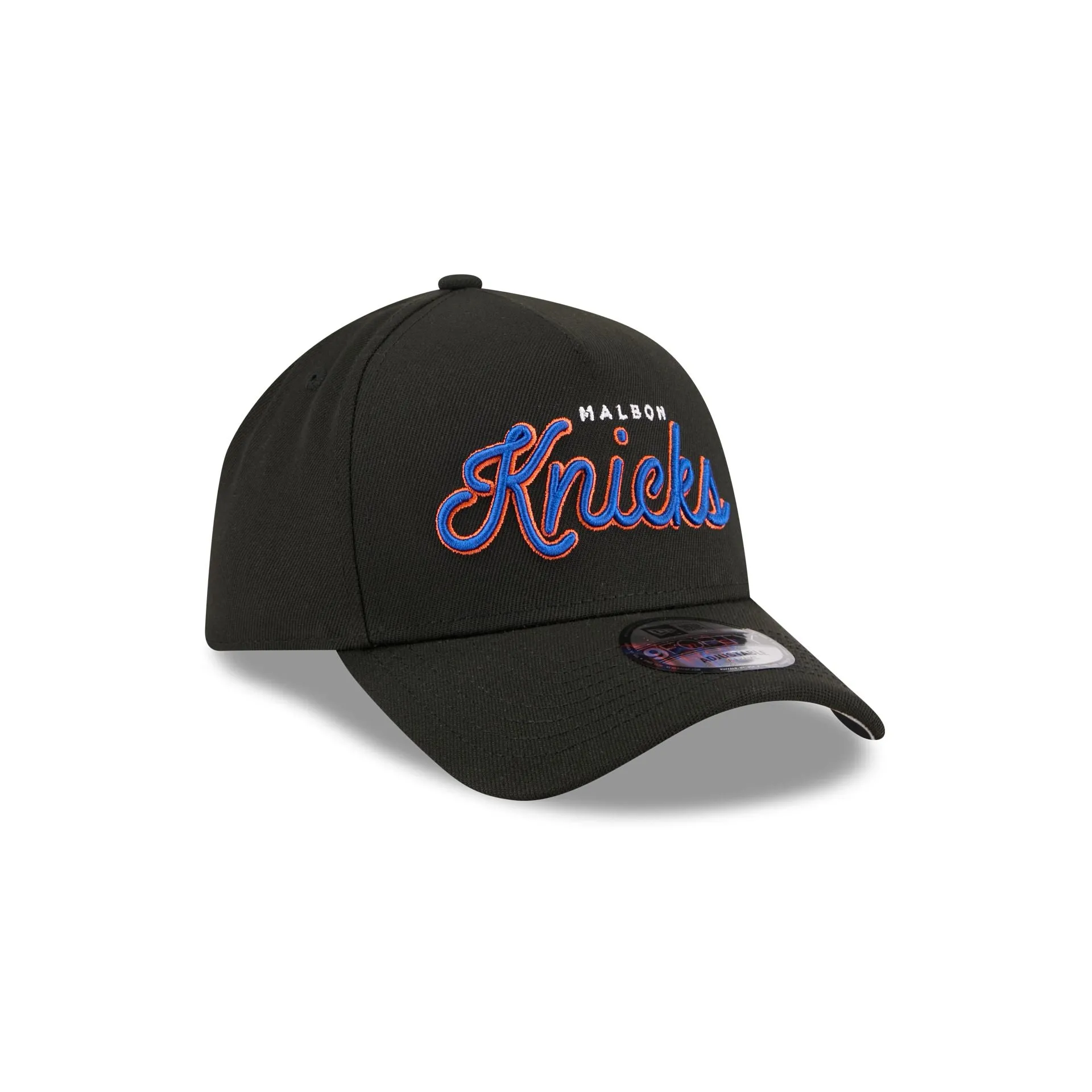 Malbon x New York Knicks Black Script 9FORTY A-Frame Snapback Hat sold by New Era product image thumbnail 3