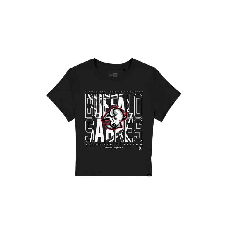 Buffalo Sabres Leisure Women's Shrunken Cropped T-Shirt made by New Era