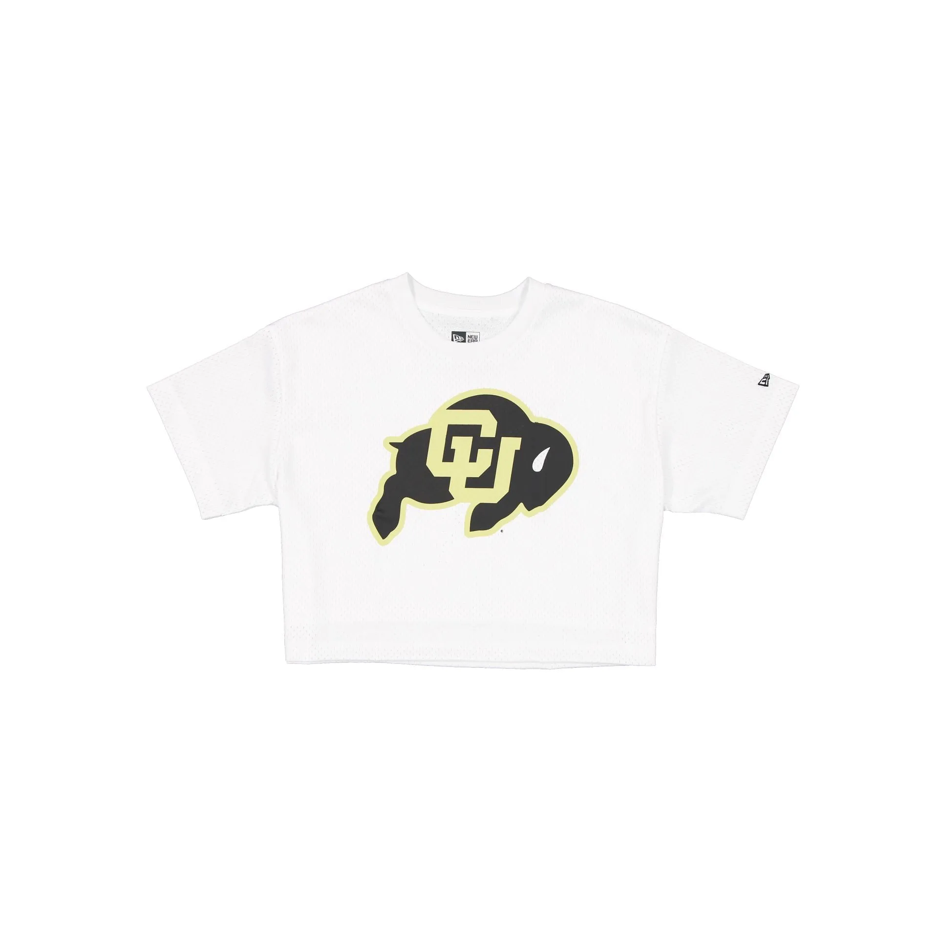 Colorado Buffaloes Summer Women's White Cropped Jersey T-Shirt sold by New Era
