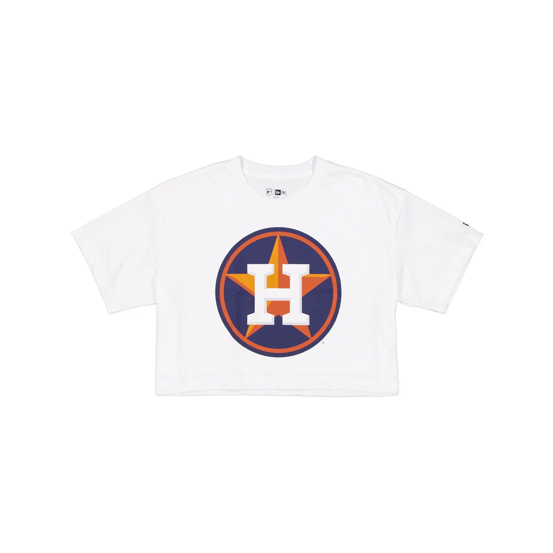 Houston Astros Summer Women's White Cropped Jersey T-Shirt sold by New Era