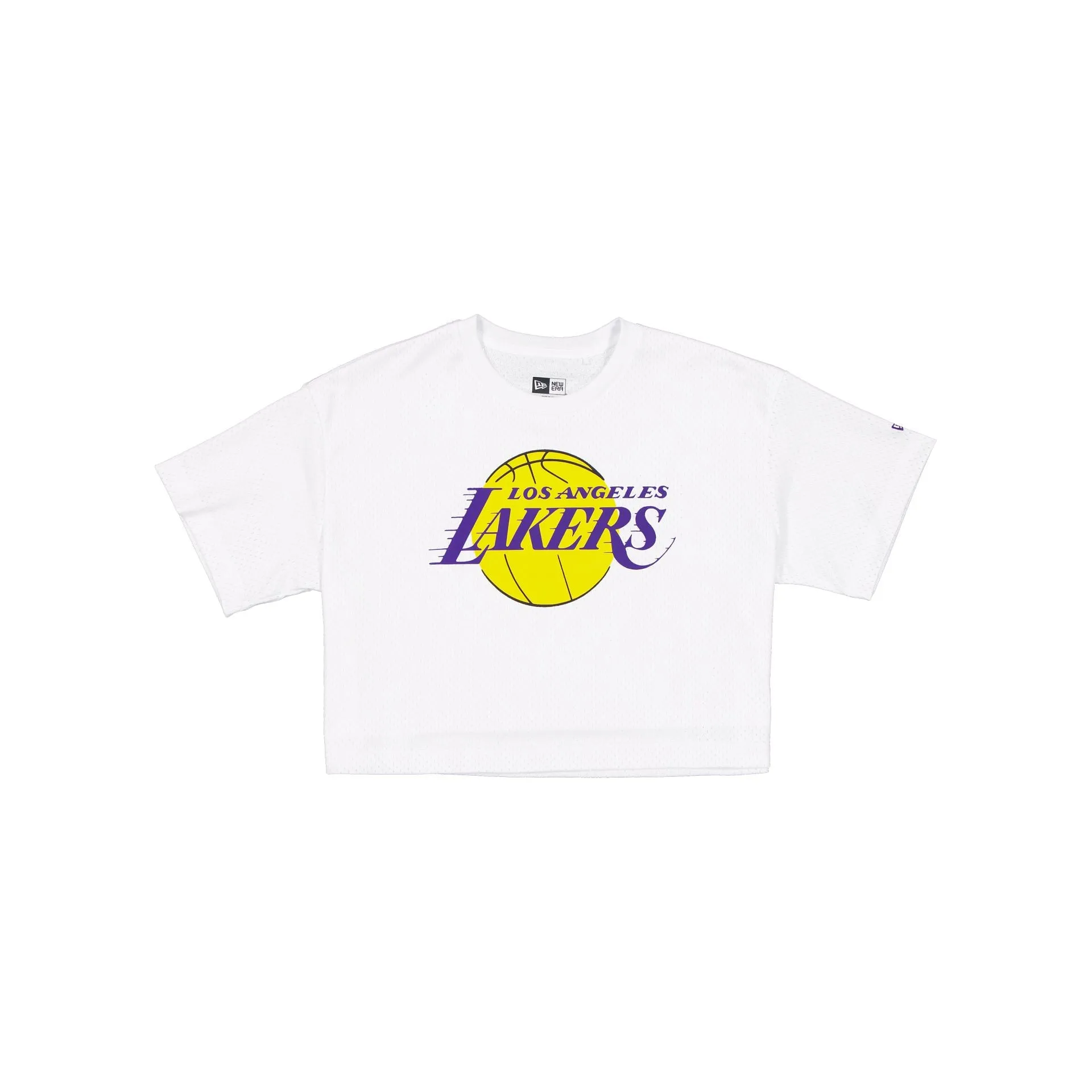 Los Angeles Lakers Summer Women's White Cropped Jersey T-Shirt sold by New Era