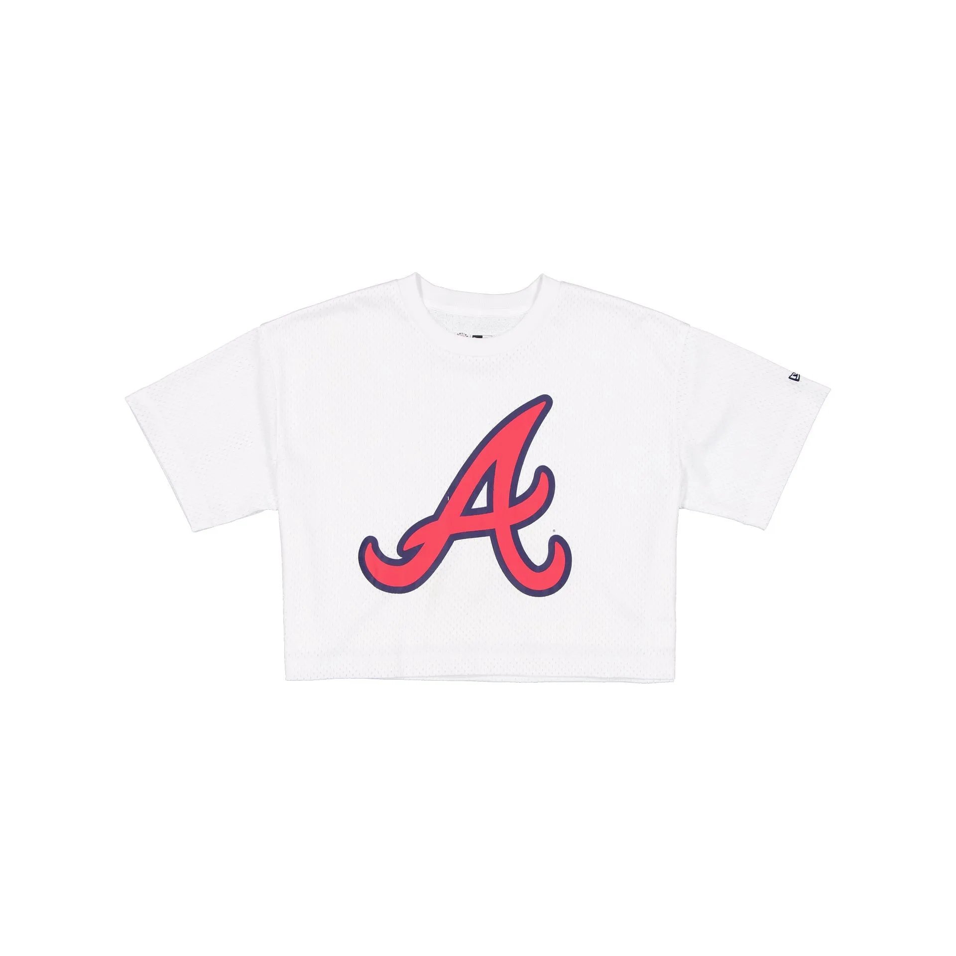 Atlanta Braves Summer Women's White Cropped Jersey T-Shirt sold by New Era