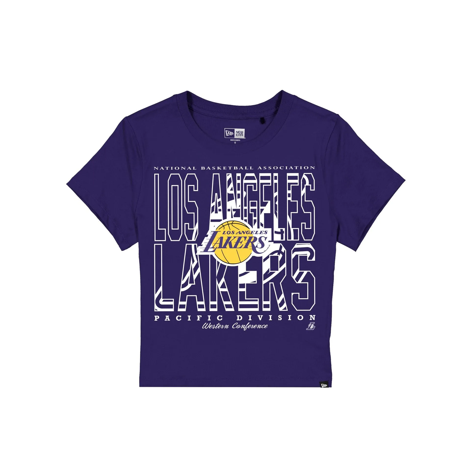 Los Angeles Lakers Leisure Women's Shrunken Cropped T-Shirt sold by New Era