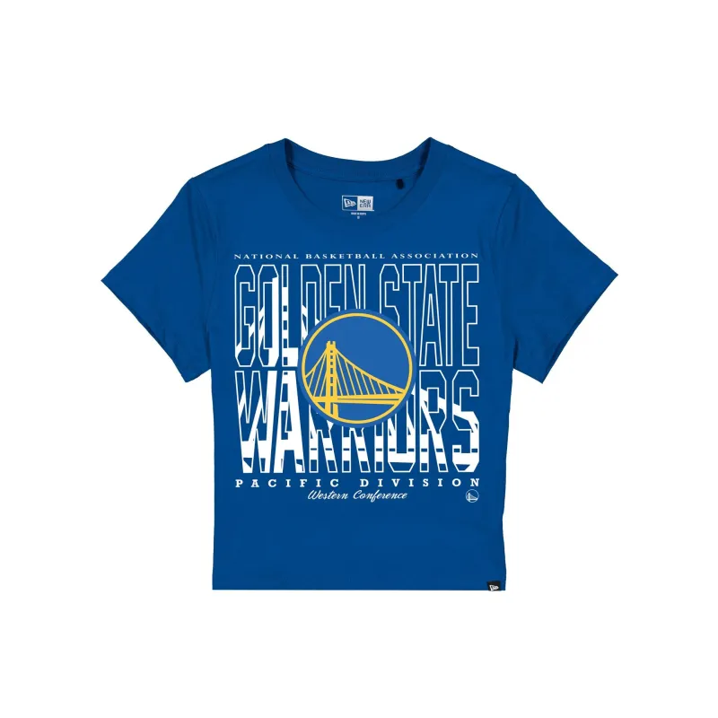 Golden State Warriors Leisure Women's Shrunken Cropped T-Shirt made by New Era