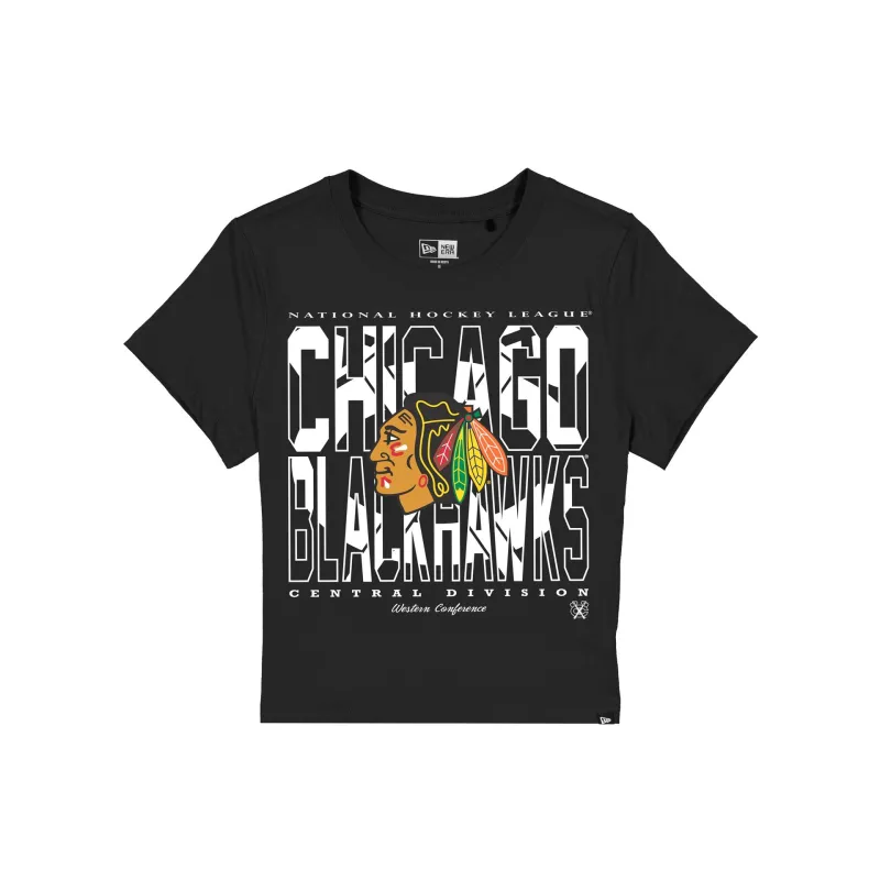 Chicago Blackhawks Leisure Women's Shrunken Cropped T-Shirt made by New Era