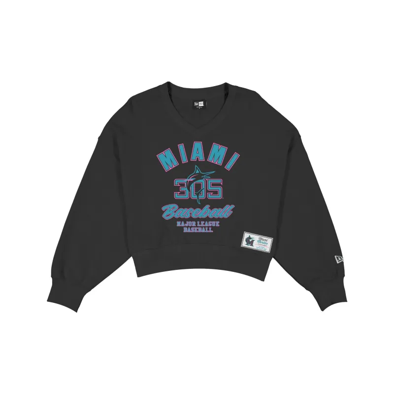 Miami Marlins 2026 City Connect Women's Cropped Crewneck made by New Era