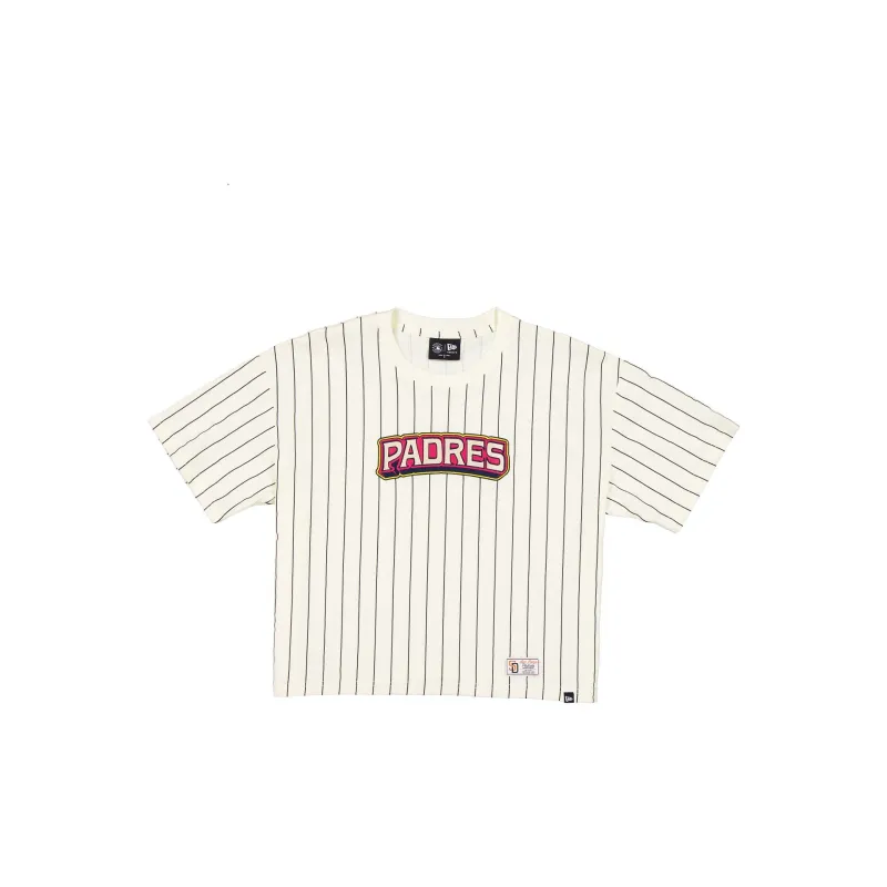 San Diego Padres 2026 City Connect Pinstripe Women's T-Shirt made by New Era