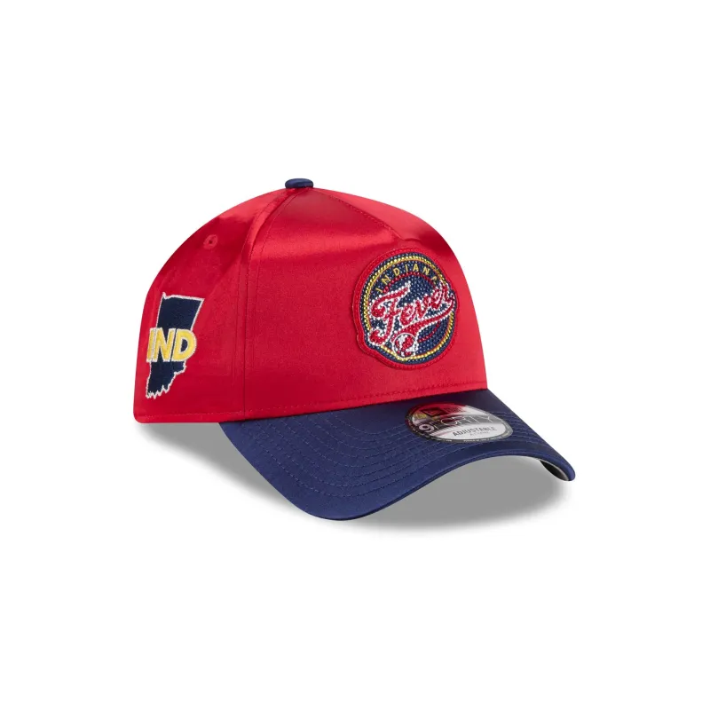 Indiana Fever 2026 Draft Satin 9FORTY A-Frame Snapback Hat made by New Era