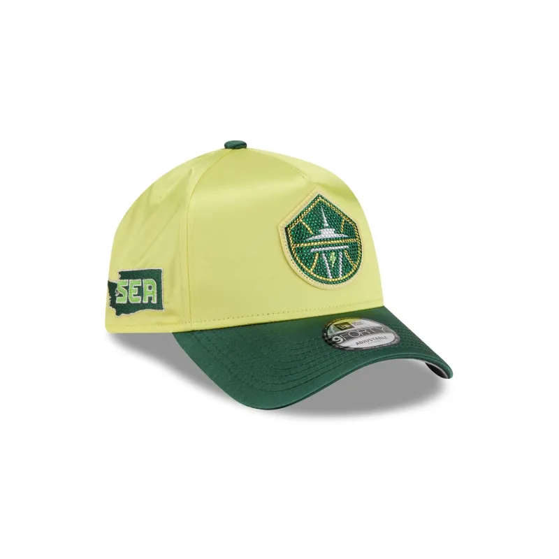 Seattle Storm 2026 Draft Satin 9FORTY A-Frame Snapback Hat made by New Era