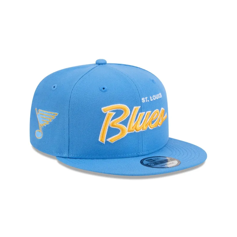 St. Louis Blues Script 9FIFTY Snapback Hat made by New Era