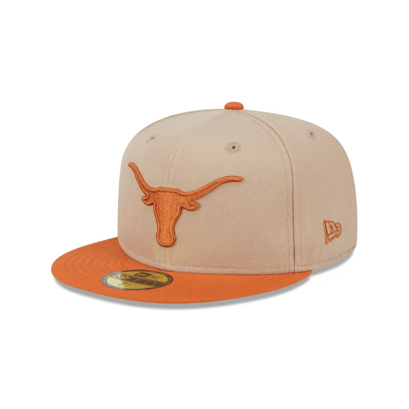 Texas Longhorns Camel 59FIFTY Fitted Hat made by New Era