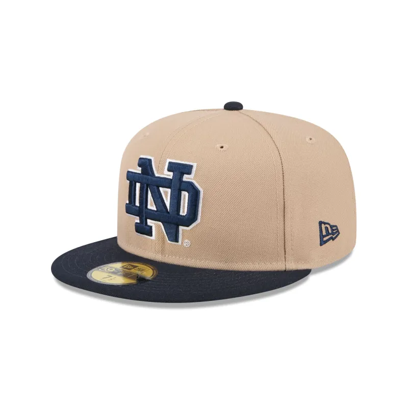 Notre Dame Fighting Irish Camel 59FIFTY Fitted Hat made by New Era