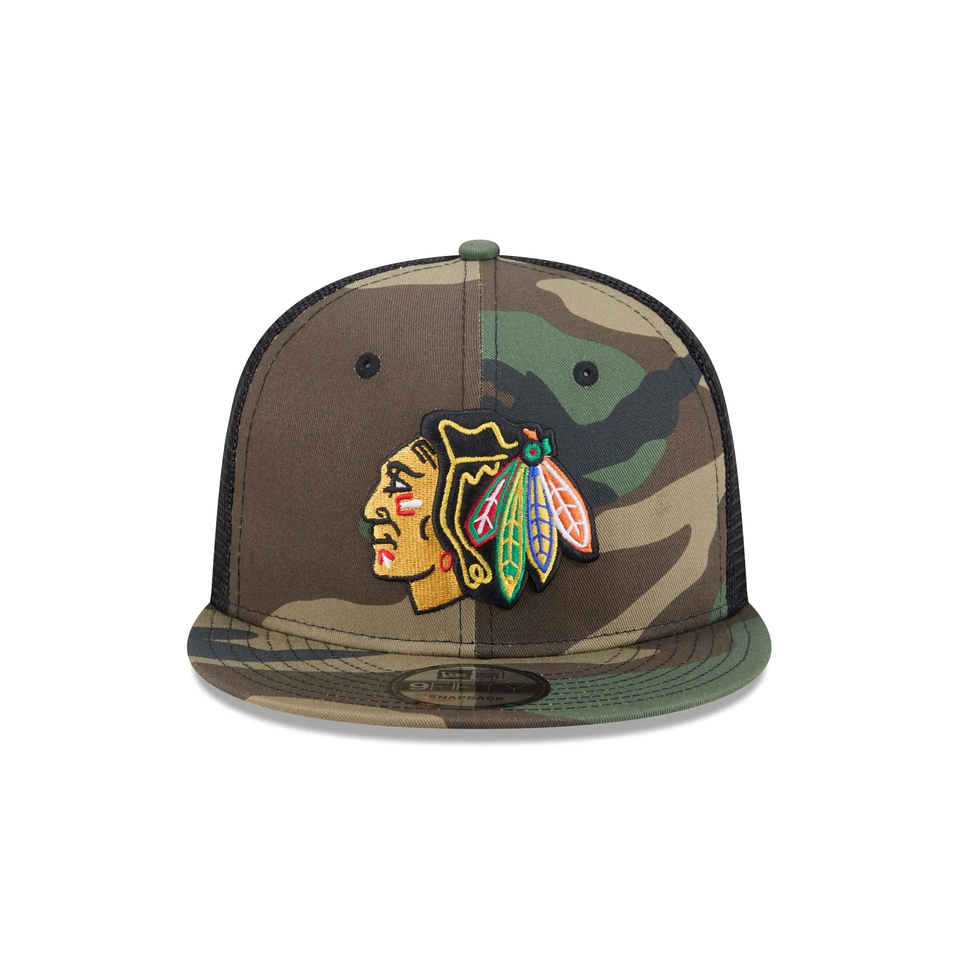 Chicago Blackhawks Camo 9FIFTY Trucker Hat sold by New Era product image thumbnail 2