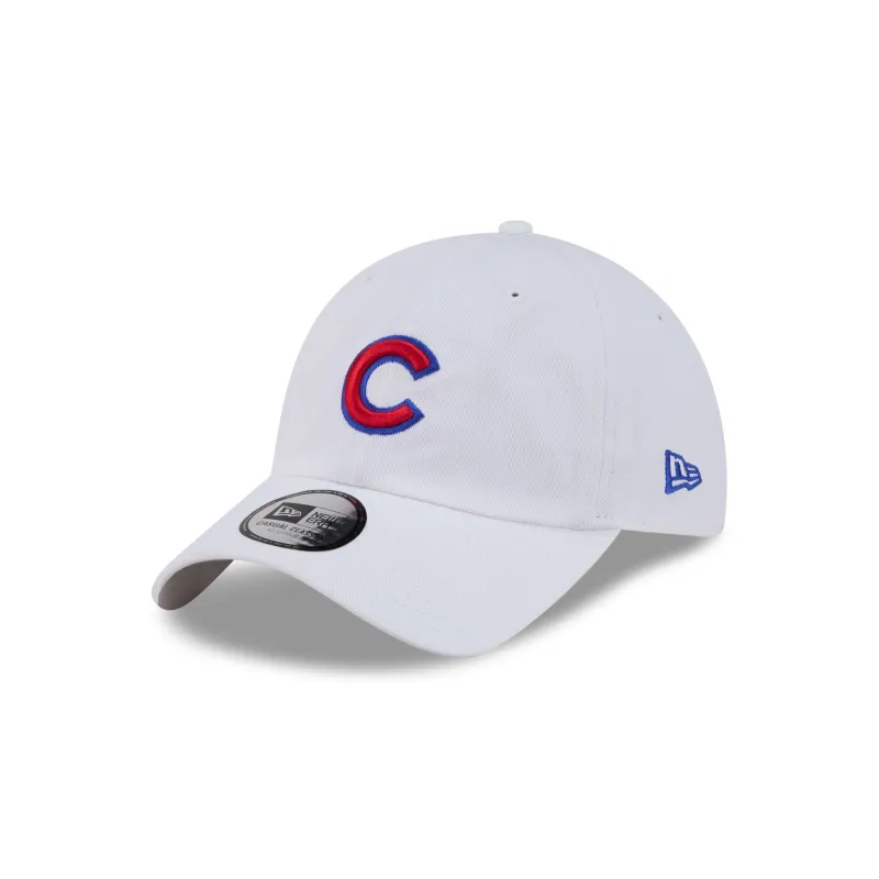 Chicago Cubs White Casual Classic Adjustable Hat made by New Era