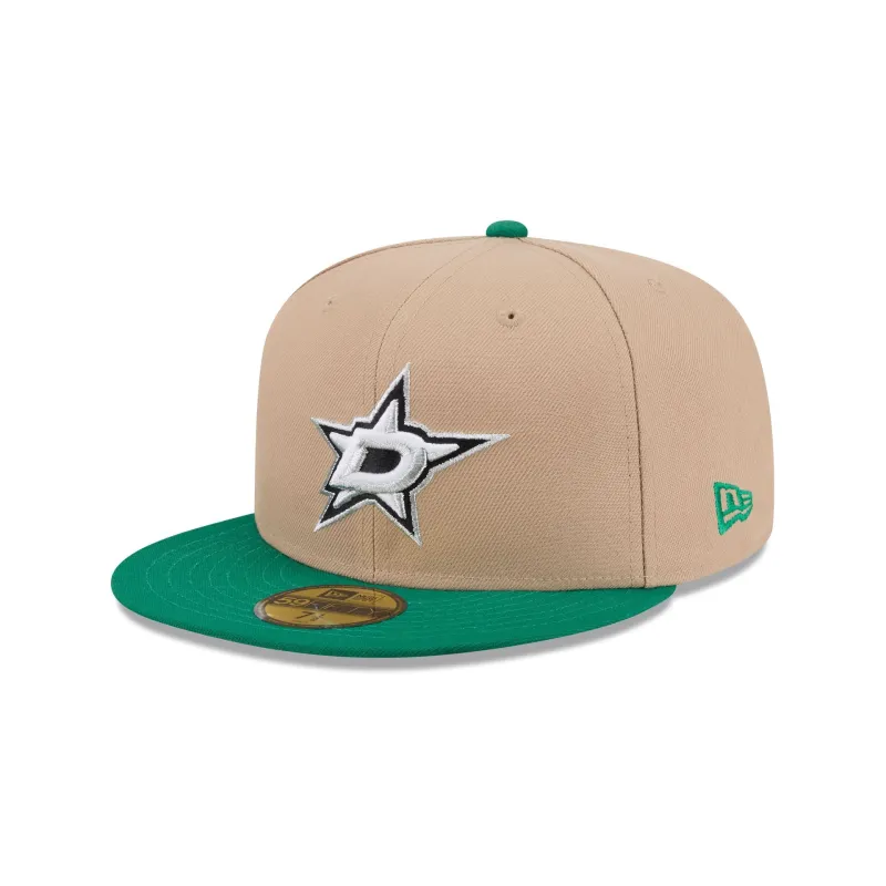 Dallas Stars Camel 59FIFTY Fitted Hat made by New Era
