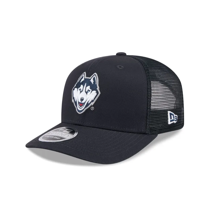 Connecticut Huskies Simple 9SEVENTY Trucker Hat made by New Era