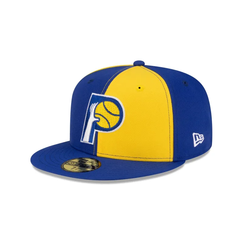 Indiana Pacers Hardwood Classics 80s Pinwheel 59FIFTY Fitted Hat made by New Era