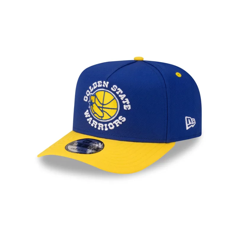 Golden State Warriors Hardwood Classics 80s Two Tone 9FIFTY A-Frame Snapback Hat made by New Era
