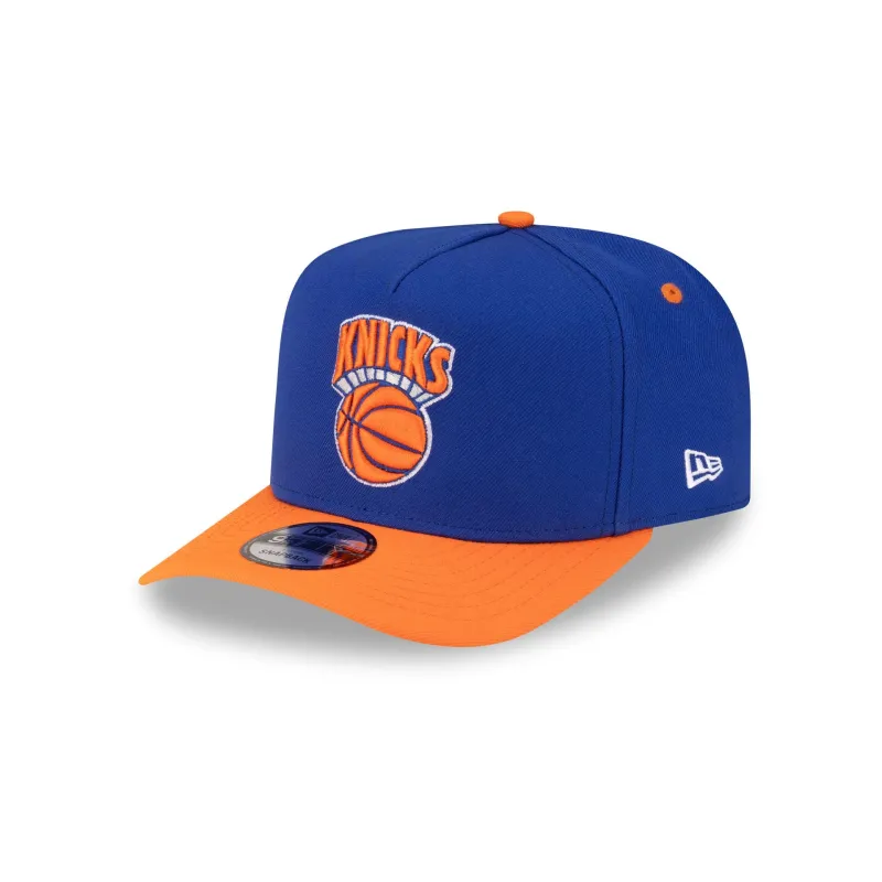 New York Knicks Hardwood Classics 80s Two Tone 9FIFTY A-Frame Snapback Hat made by New Era