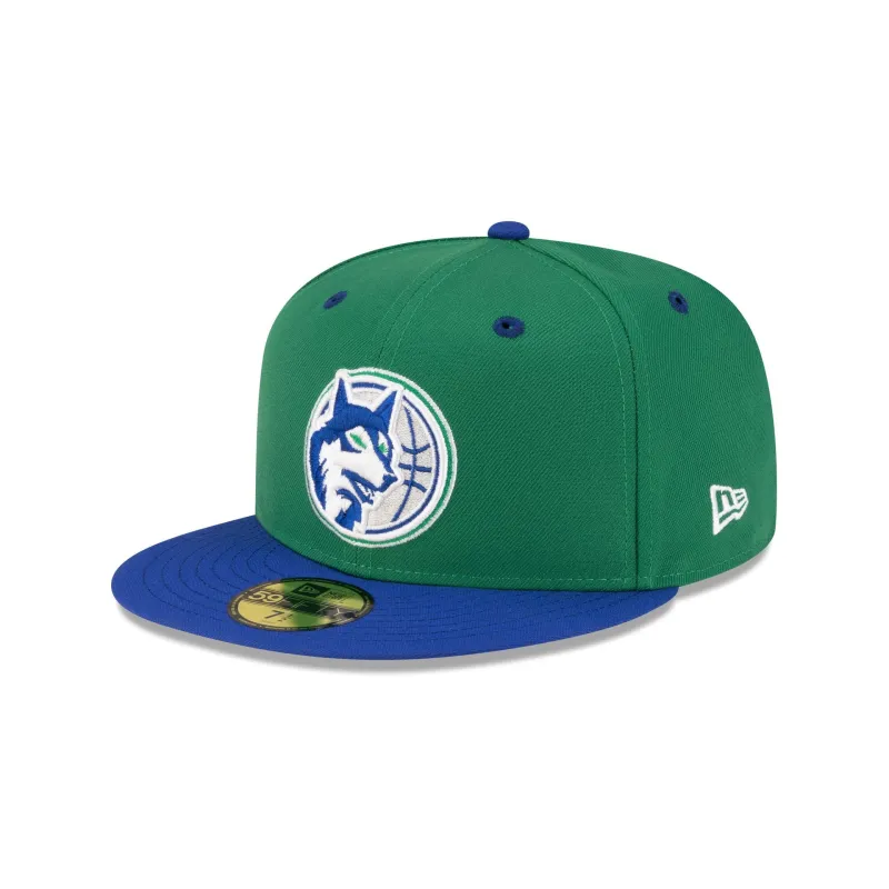 Minnesota Timberwolves Hardwood Classics 80s Two Tone 59FIFTY Fitted Hat made by New Era