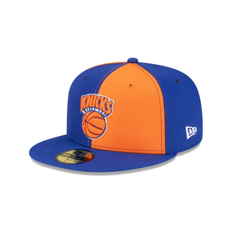 New York Knicks Hardwood Classics 80s Pinwheel 59FIFTY Fitted Hat made by New Era