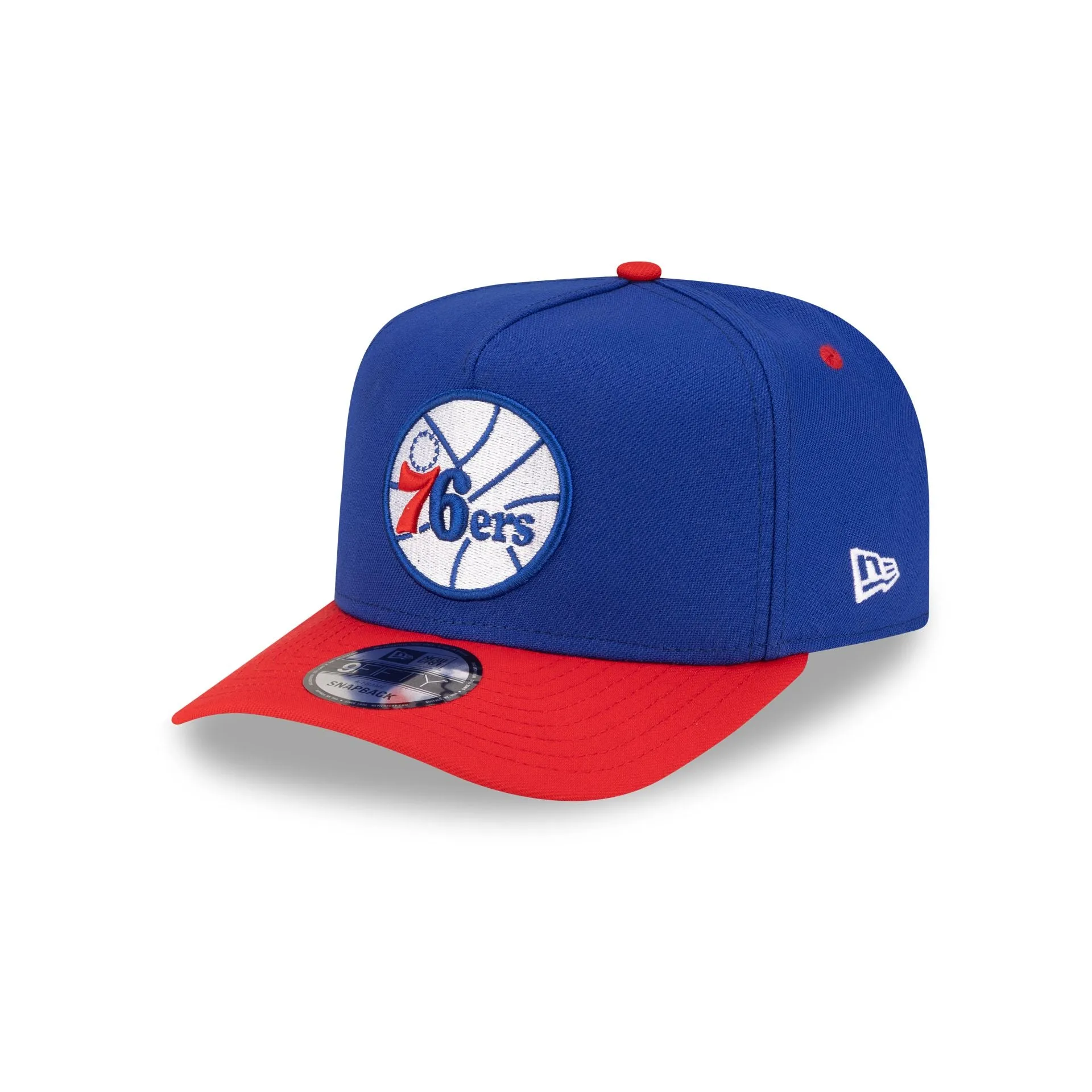 Philadelphia 76ers Hardwood Classics 80s Two Tone 9FIFTY A-Frame Snapback Hat sold by New Era