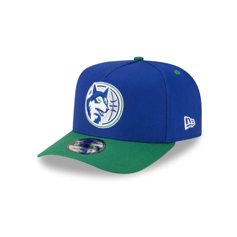 Minnesota Timberwolves Hardwood Classics 80s Two Tone 9FIFTY A-Frame Snapback Hat made by New Era