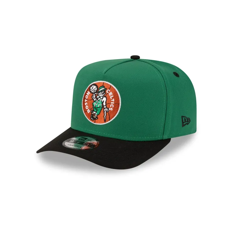 Boston Celtics Hardwood Classics 80s Two Tone 9FIFTY A-Frame Snapback Hat made by New Era