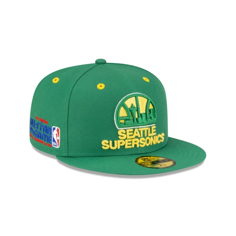 Seattle Supersonics Hardwood Classics 1987 All-Star Game 59FIFTY Fitted Hat made by New Era