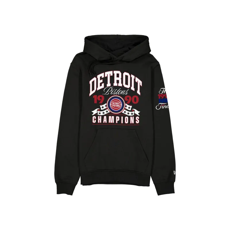 Detroit Pistons Hardwood Classics 1990 Champions Black Hoodie made by New Era