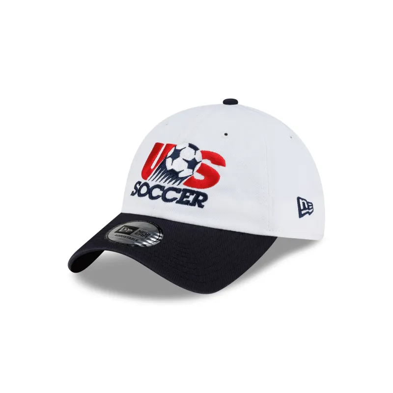 U.S. Soccer Retro 1993 White Casual Classic Adjustable Hat made by New Era