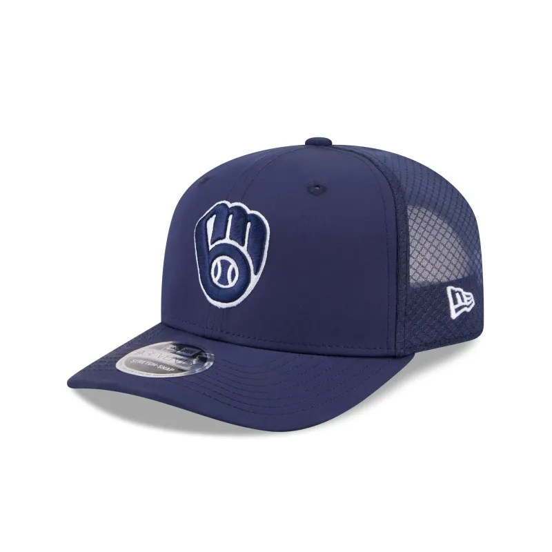 Milwaukee Brewers 2026 Batting Practice Fan Pack 9SEVENTY Stretch-Snap Hat made by New Era