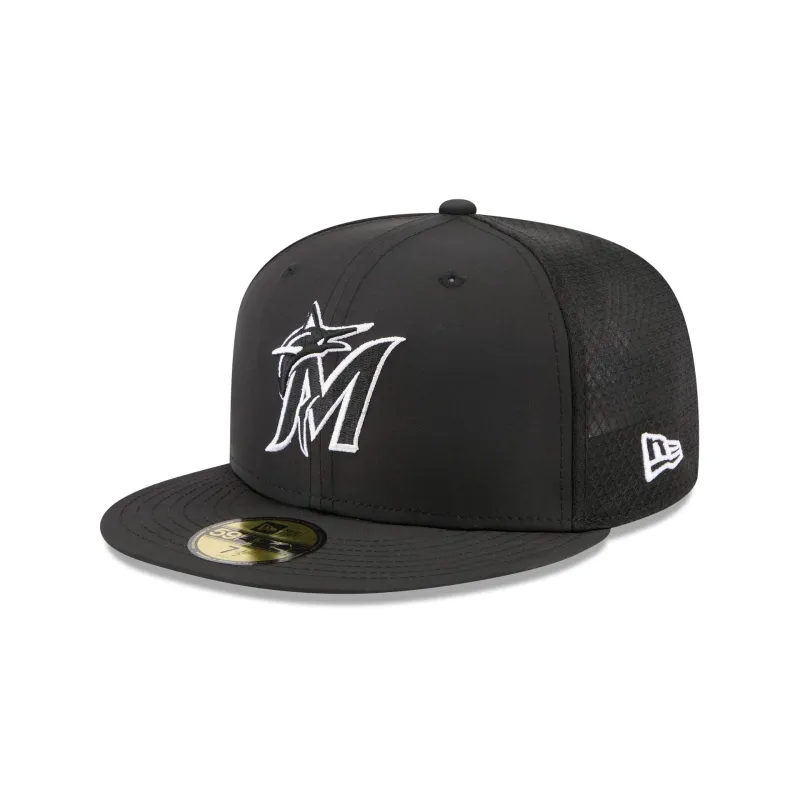 Miami Marlins 2026 Batting Practice Fan Pack 59FIFTY Fitted Hat made by New Era