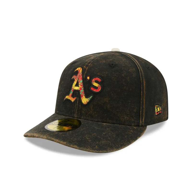 Just Caps Tie Dye Logo Athletics 59FIFTY Fitted Hat made by New Era