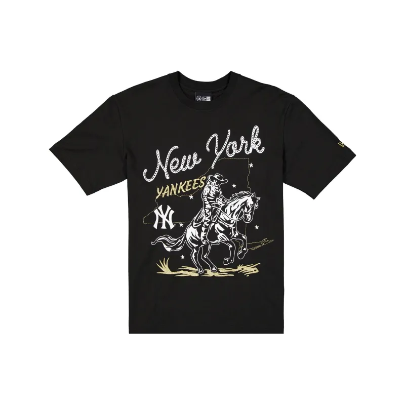 New York Yankees Lasso Black T-Shirt made by New Era