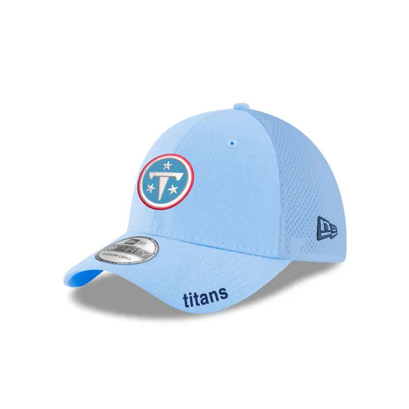 Tennessee Titans Neo Light Blue 39THIRTY Stretch Fit Hat made by New Era