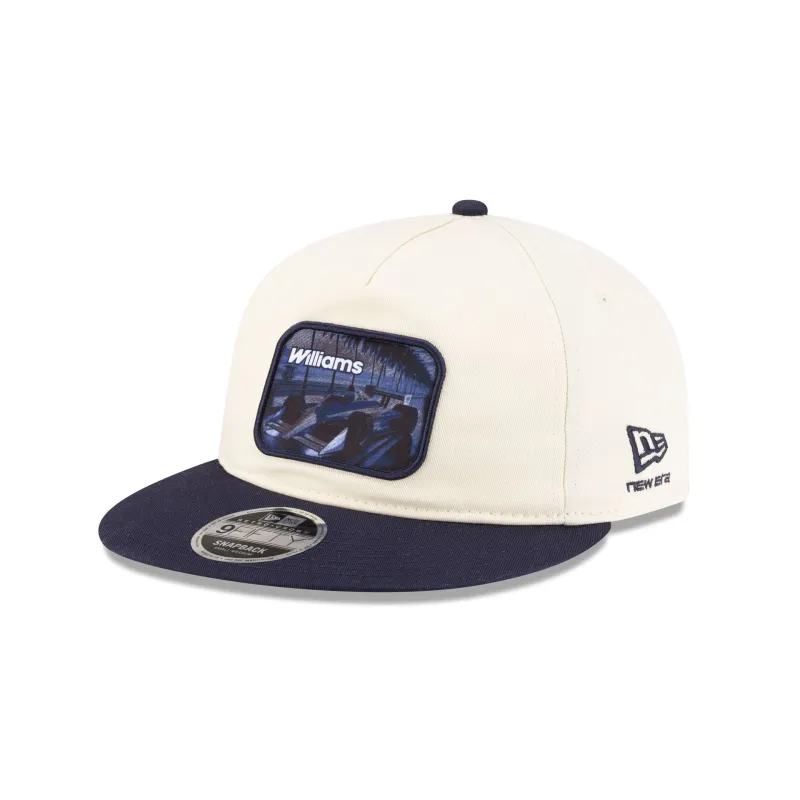 Atlassian Williams F1 Team New Wave Retro Crown 9FIFTY Snapback Hat made by New Era