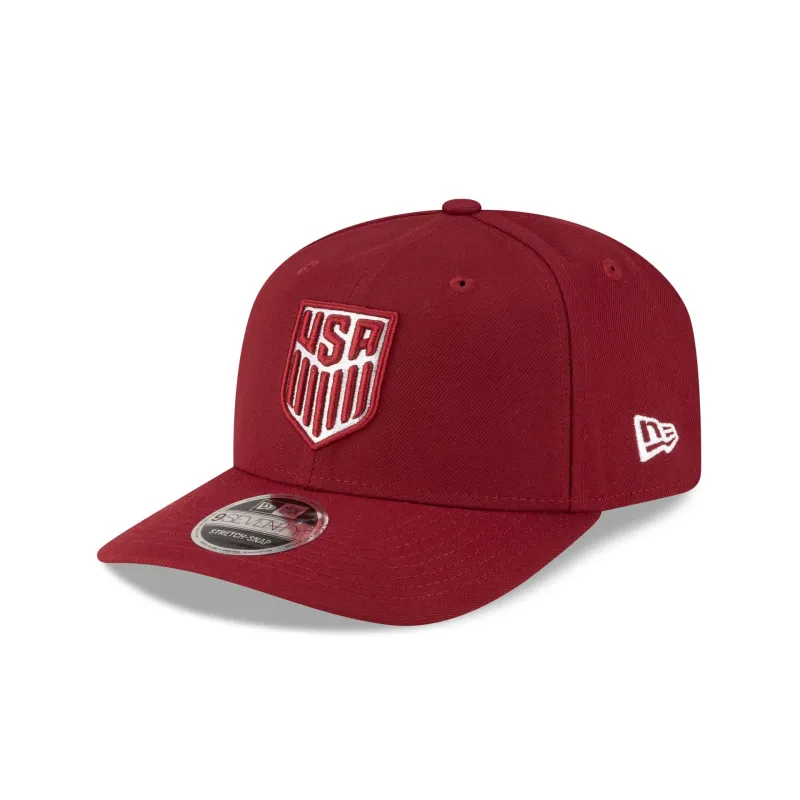 U.S. Soccer Men's National Team Cardinal 9SEVENTY Stretch-Snap Hat made by New Era