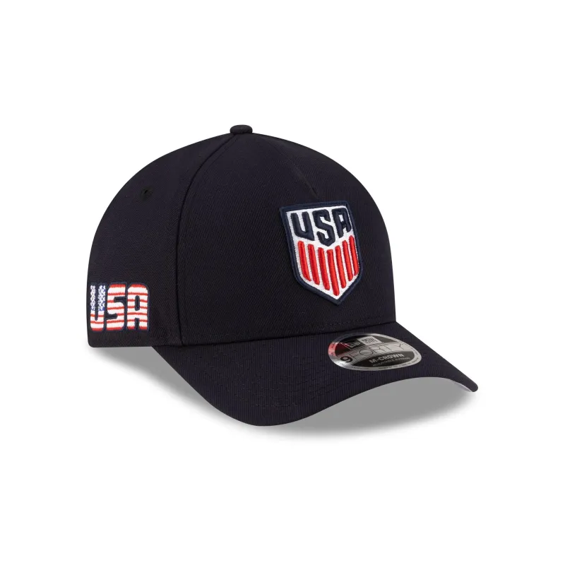 U.S. Soccer Men's National Team Americana Flag Navy 9FORTY M-Crown A-Frame Snapback Hat made by New Era