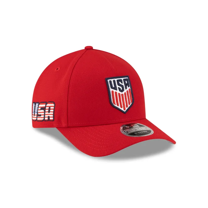 U.S. Soccer Men's National Team Americana Flag Red 9FORTY M-Crown A-Frame Snapback Hat made by New Era