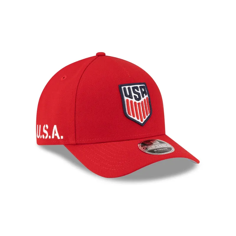 U.S. Soccer Men's National Team Americana Red 9FORTY M-Crown A-Frame Snapback Hat made by New Era