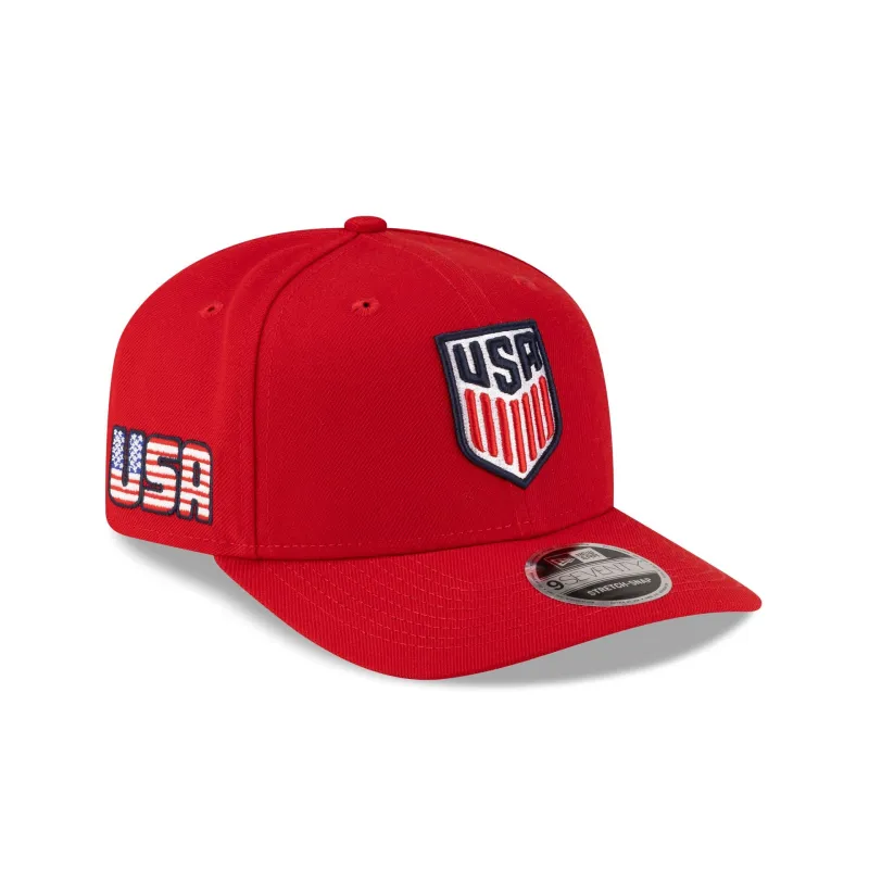 U.S. Soccer Men's National Team Americana Flag Red 9SEVENTY Stretch-Snap Hat made by New Era