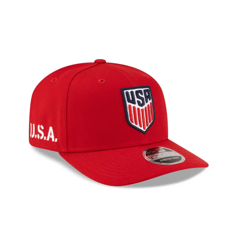 U.S. Soccer Men's National Team Americana Red 9SEVENTY Stretch-Snap Hat made by New Era