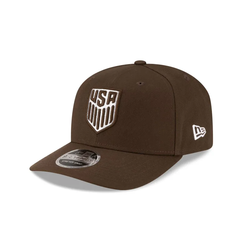U.S. Soccer Men's National Team Walnut 9SEVENTY Stretch-Snap Hat made by New Era