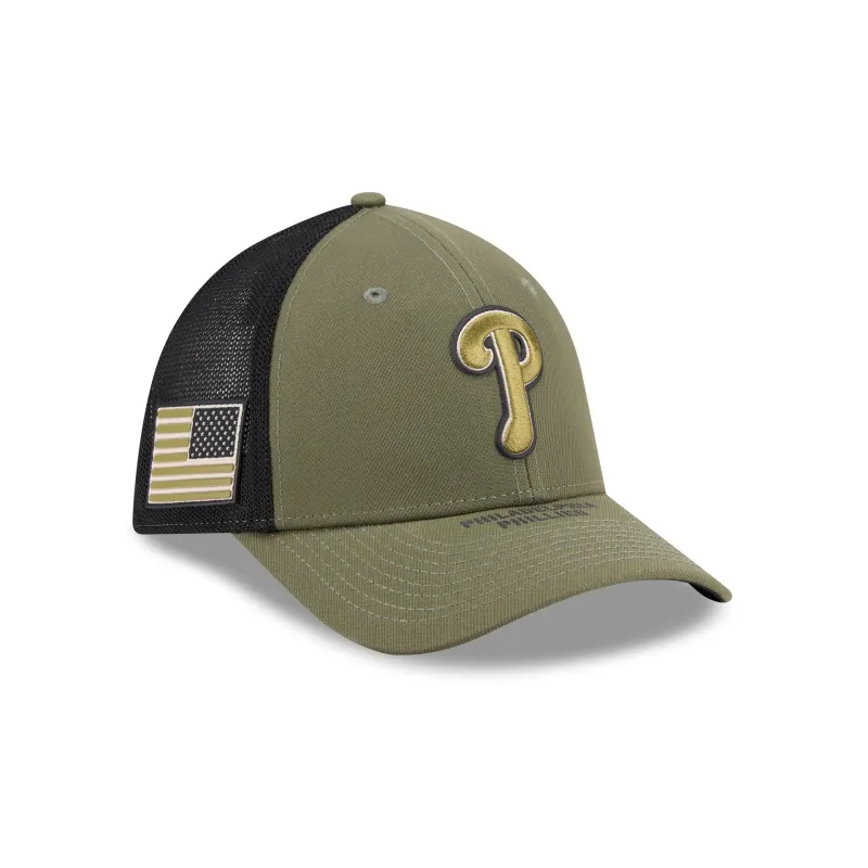 Philadelphia Phillies Armed Forces Day 2026 39THIRTY M-Crown Stretch Fit Hat made by New Era