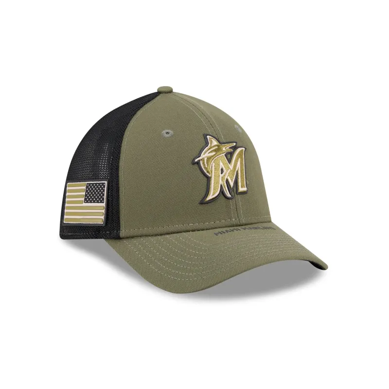 Miami Marlins Armed Forces Day 2026 39THIRTY M-Crown Stretch Fit Hat made by New Era