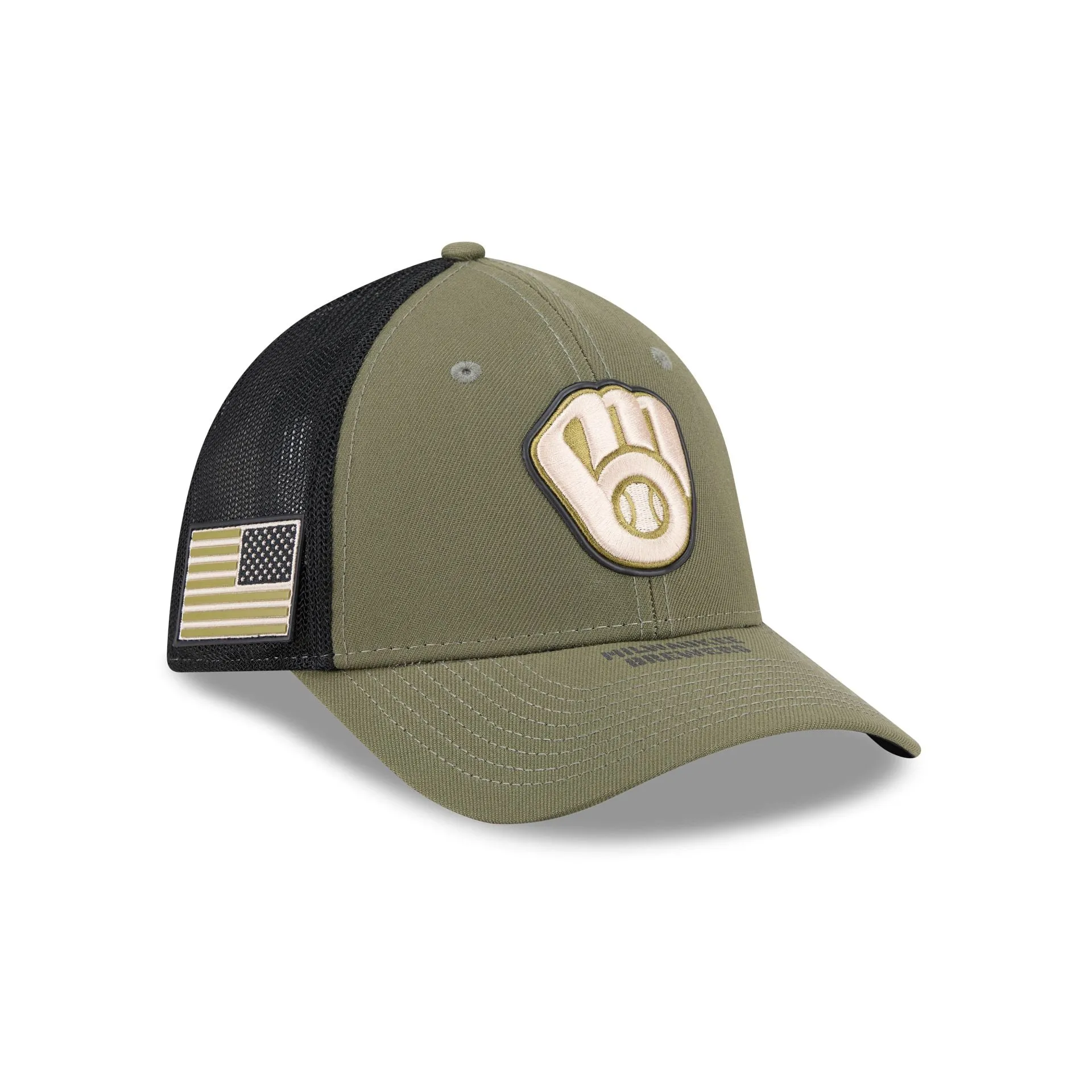 Milwaukee Brewers Armed Forces Day 2026 39THIRTY M-Crown Stretch Fit Hat sold by New Era