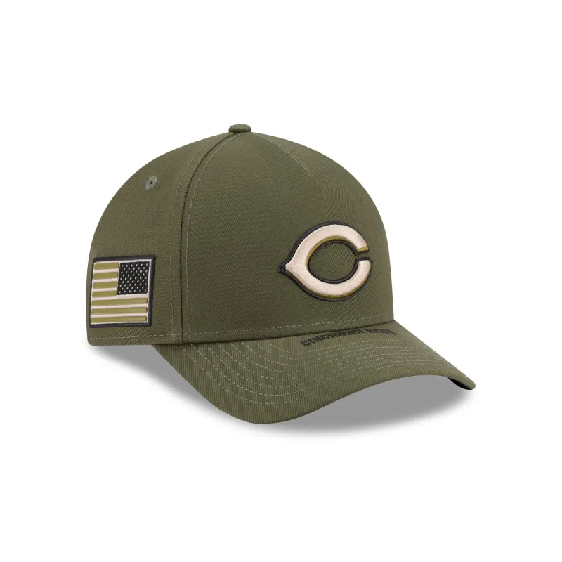 Cincinnati Reds Armed Forces Day 2026 9FORTY M-Crown A-Frame Snapback Hat made by New Era