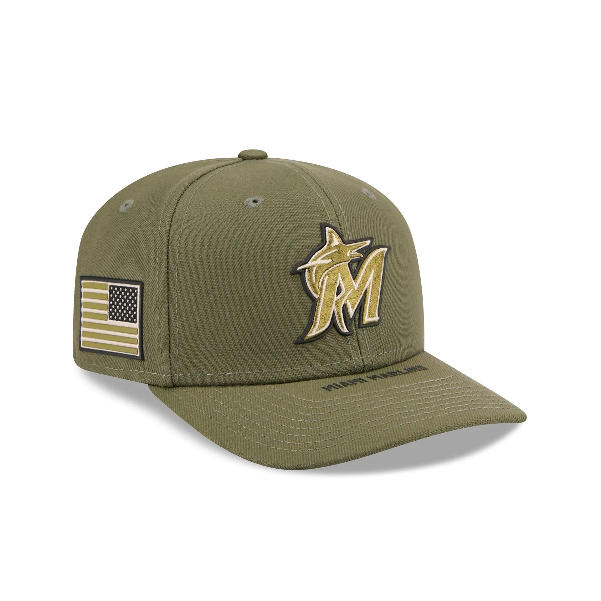 Miami Marlins Armed Forces Day 2026 9SEVENTY Stretch-Snap Hat sold by New Era