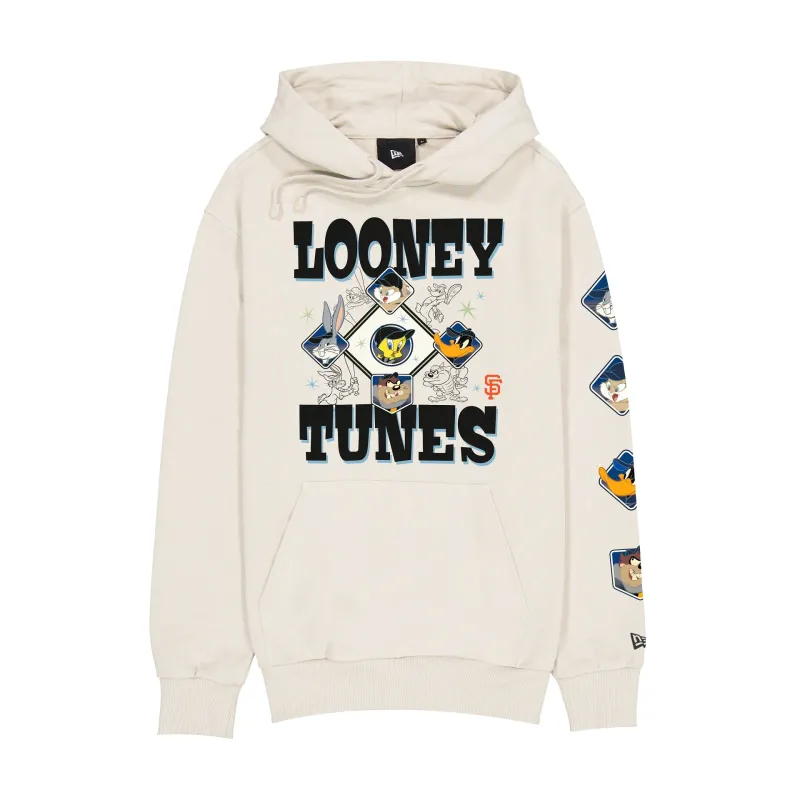 San Francisco Giants Looney Tunes Diamond Chrome White Hoodie made by New Era
